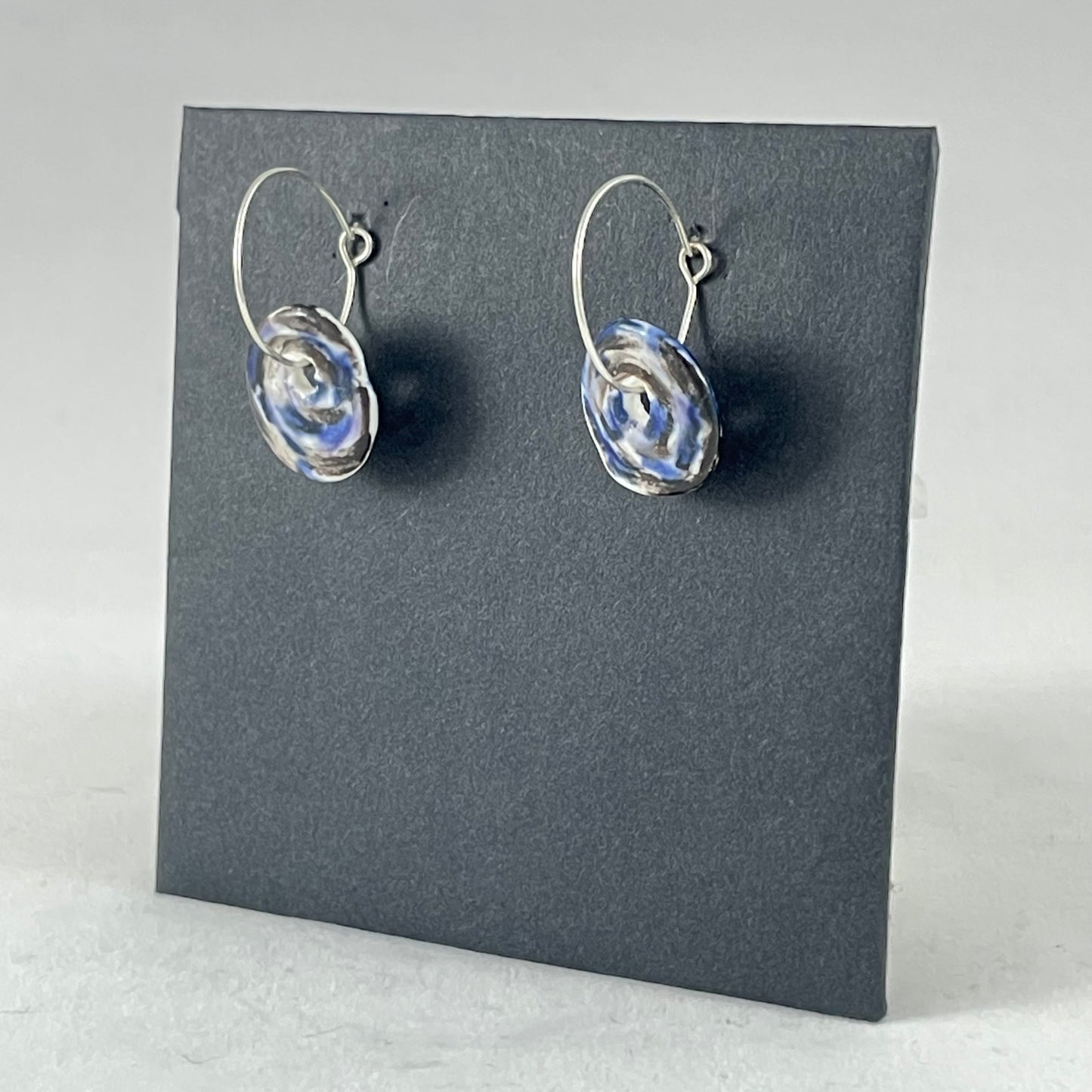 Porcelain hoop earrings - 011
