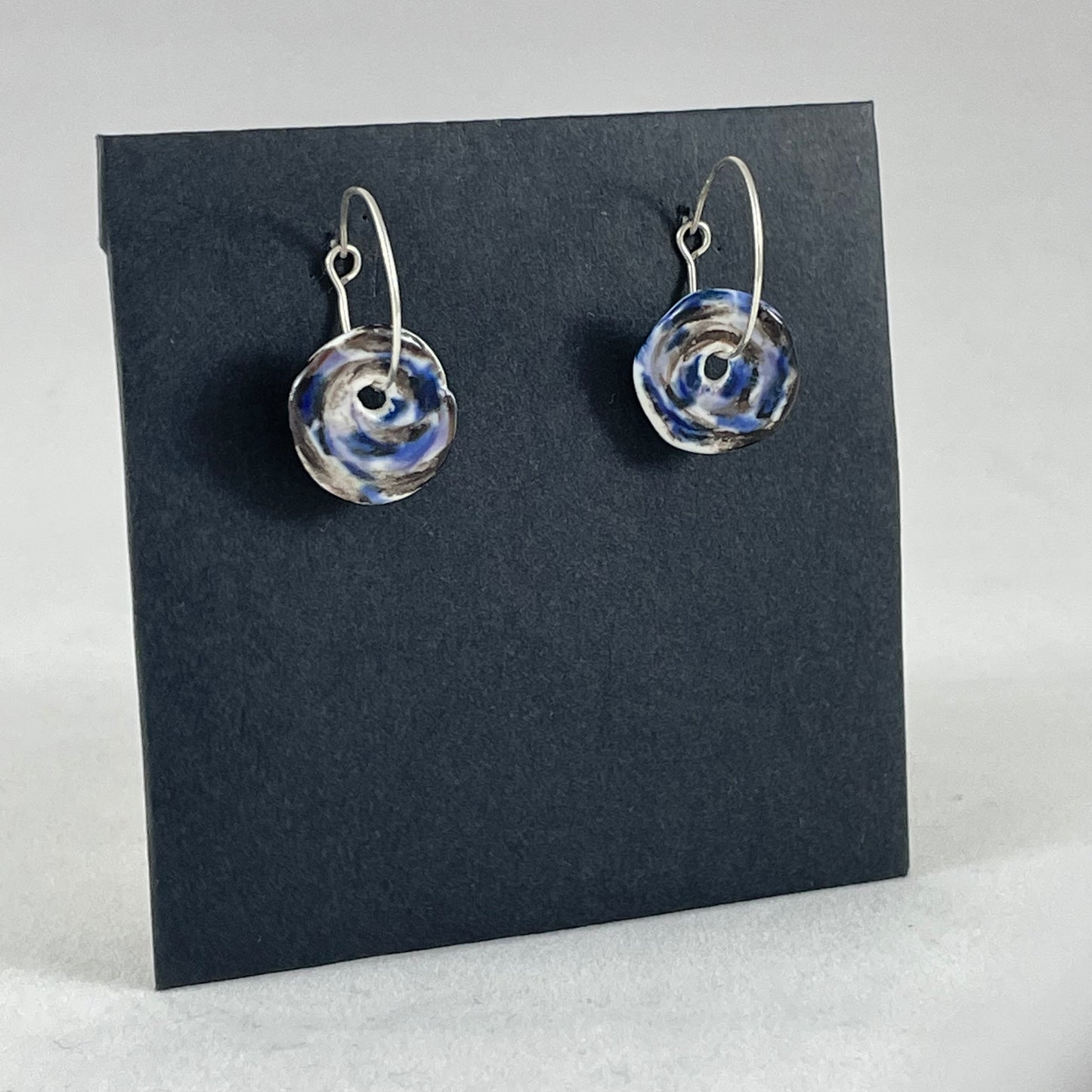 Porcelain hoop earrings - 011