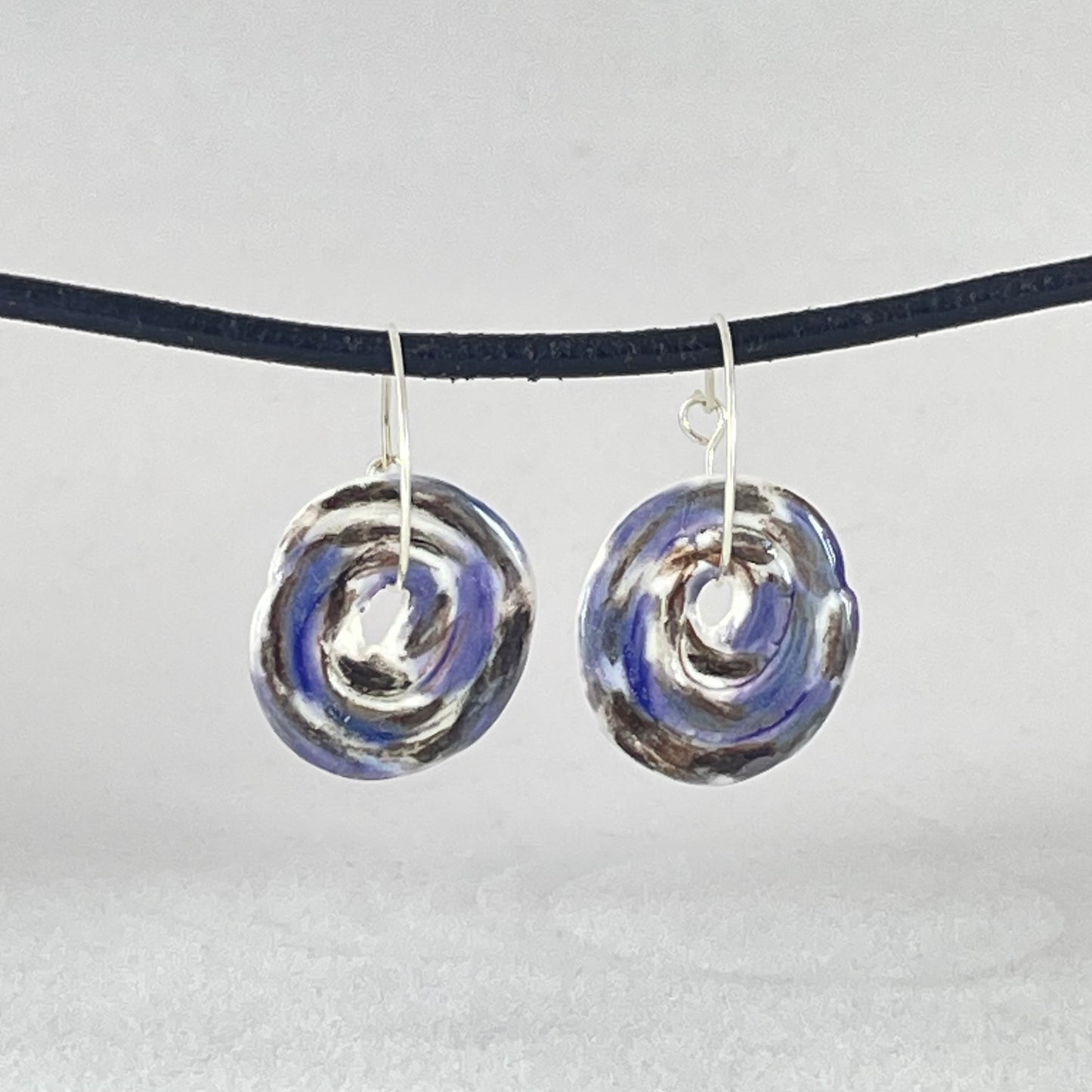 Porcelain hoop earrings - 012
