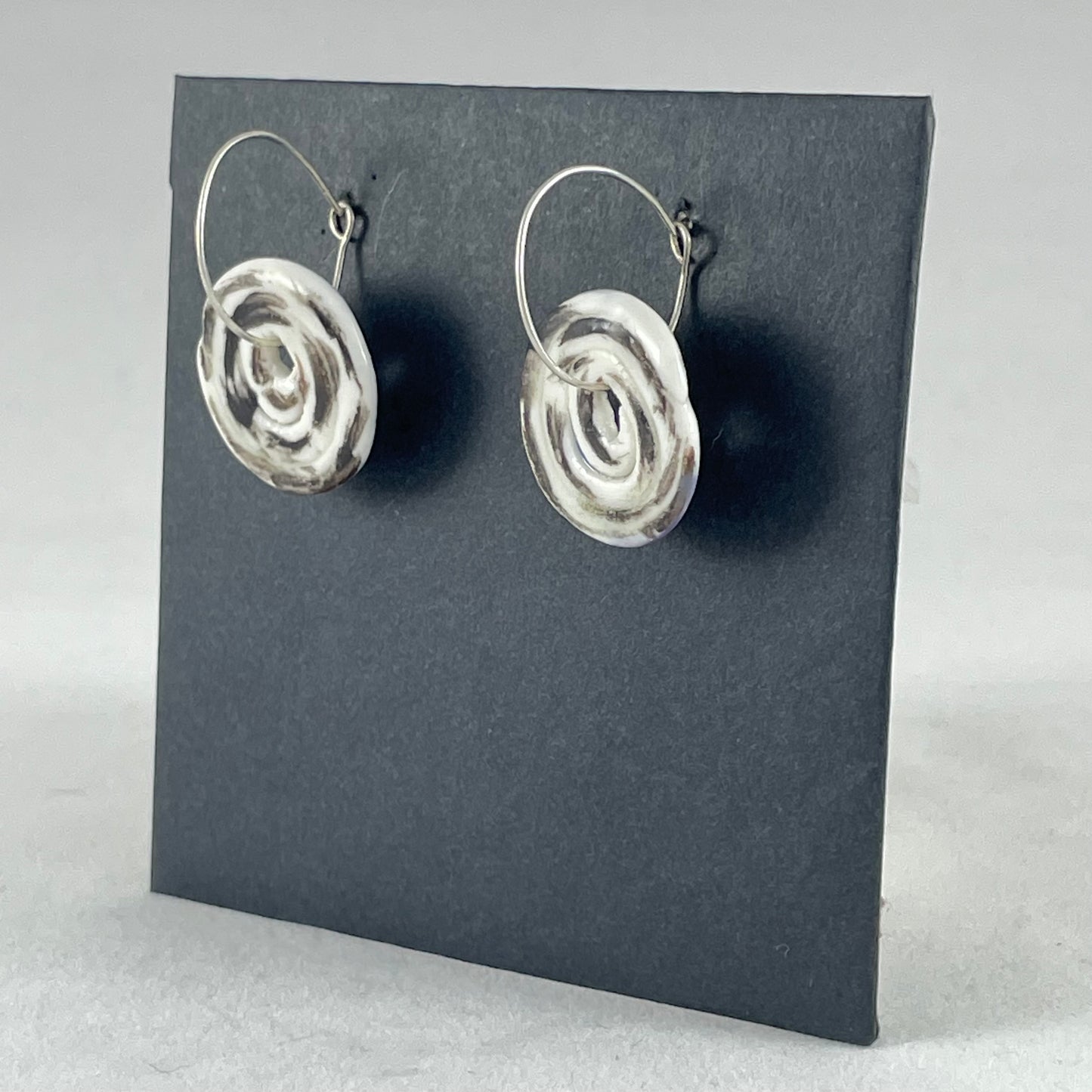 Porcelain hoop earrings - 012