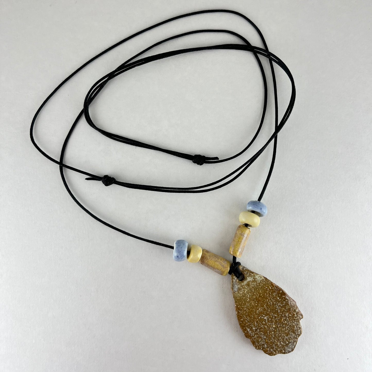 Porcelain + ceramic necklace 026