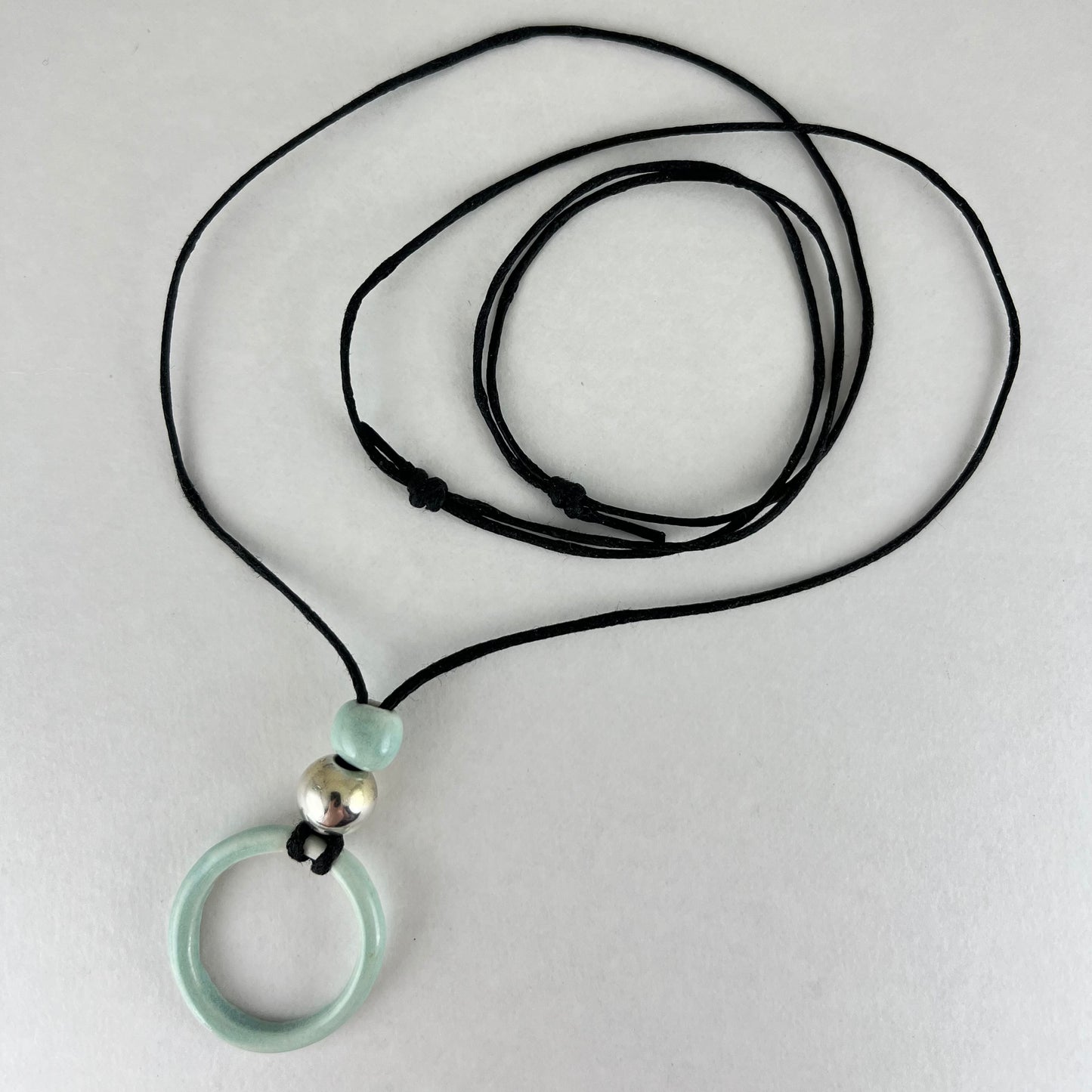 Porcelain necklace + upcycled silver 025