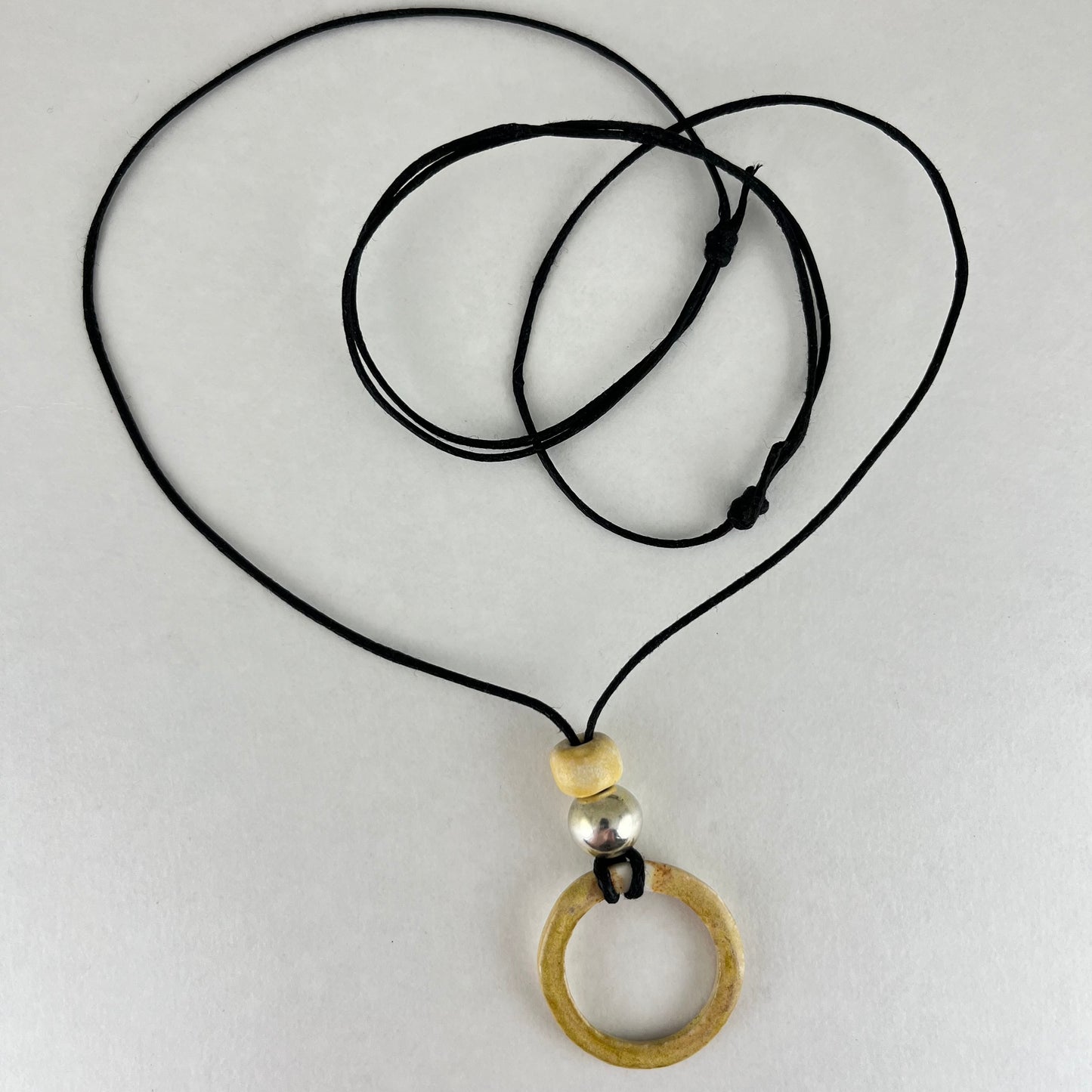 Porcelain necklace + upcycled silver 023