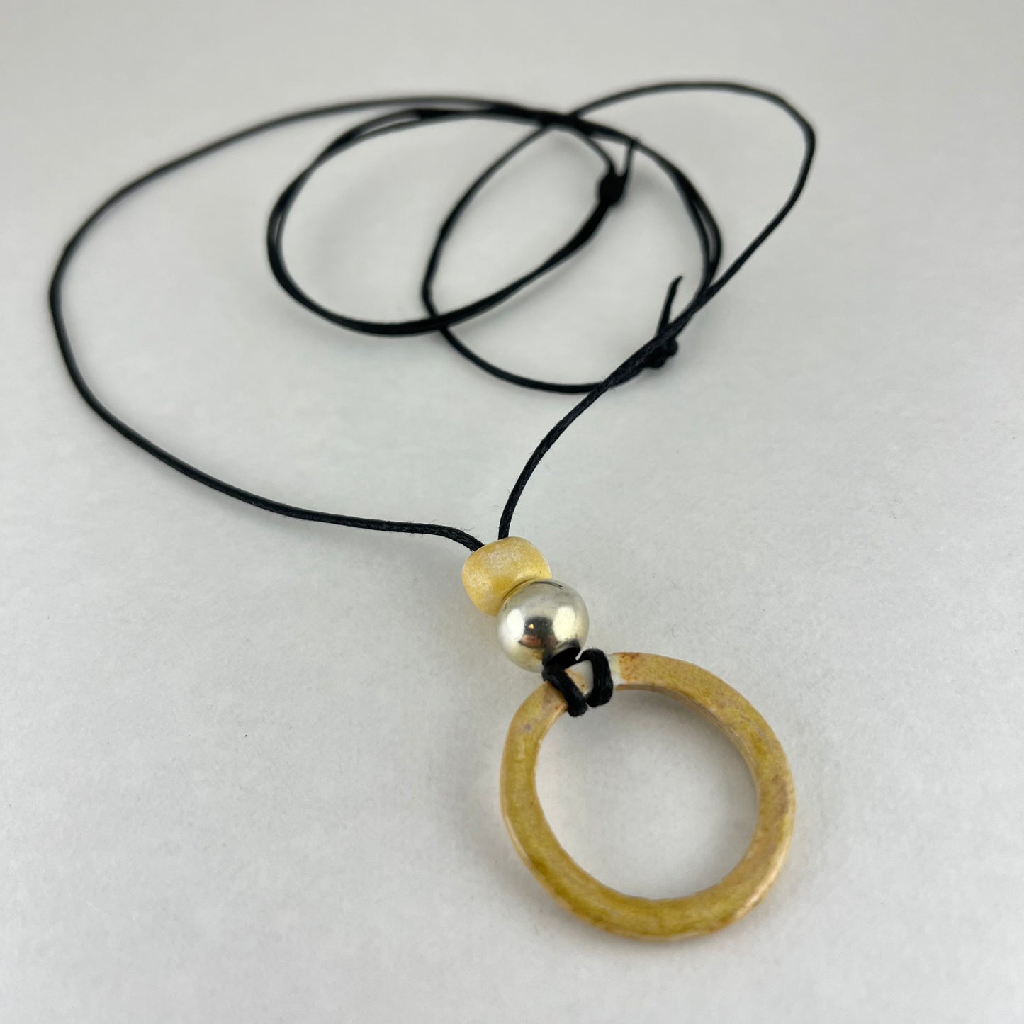 Porcelain necklace + upcycled silver 023