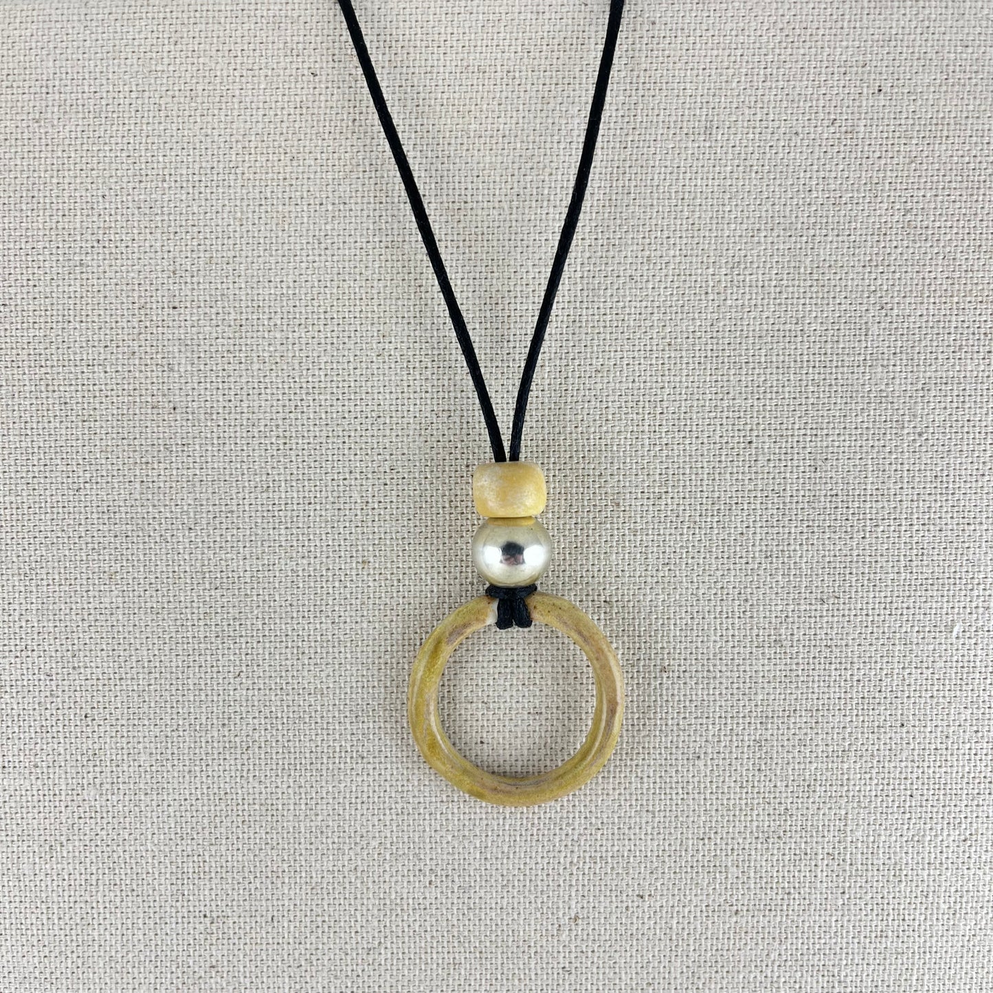 Porcelain necklace + upcycled silver 023