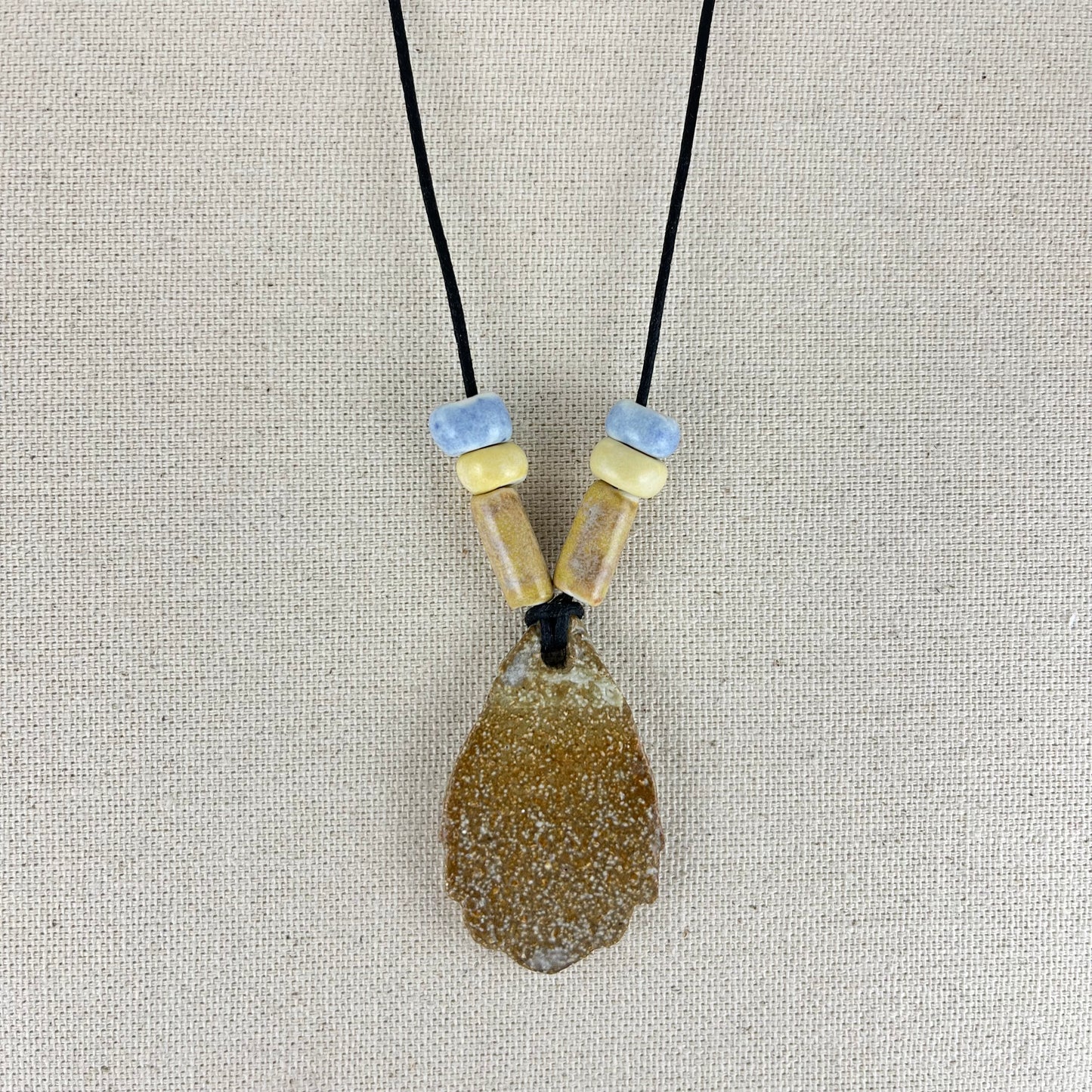 Porcelain + ceramic necklace 026