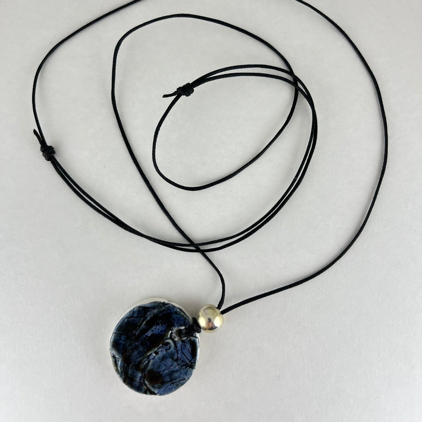 Porcelain necklace + upcycled silver 034