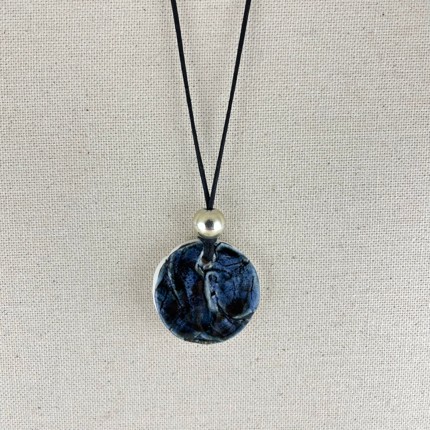 Porcelain necklace + upcycled silver 034