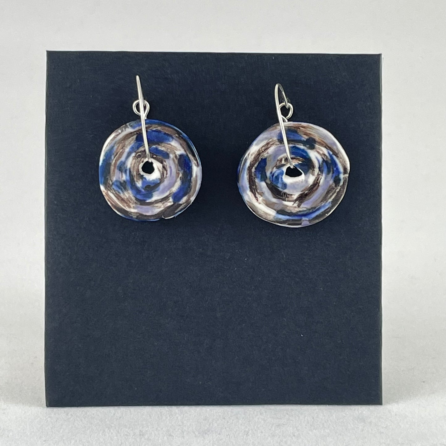 Porcelain hoop earrings - 013
