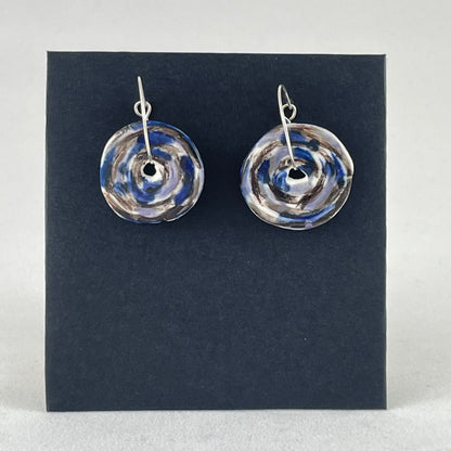 Porcelain hoop earrings - 013