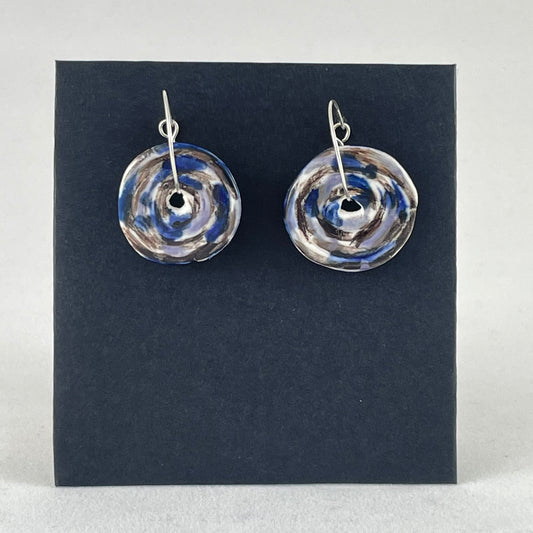 Porcelain hoop earrings - 013