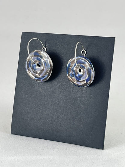Porcelain hoop earrings - 013