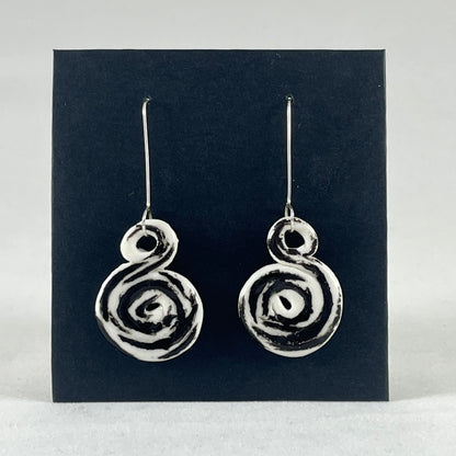 Porcelain earrings long 017