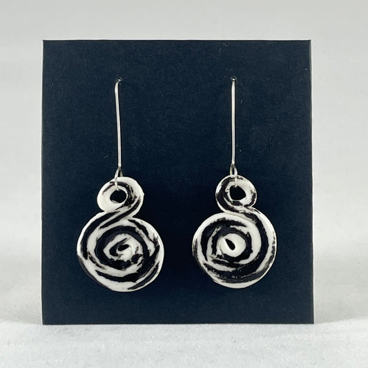 Porcelain earrings long 017