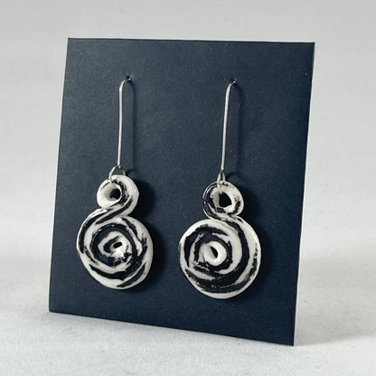 Porcelain earrings long 017