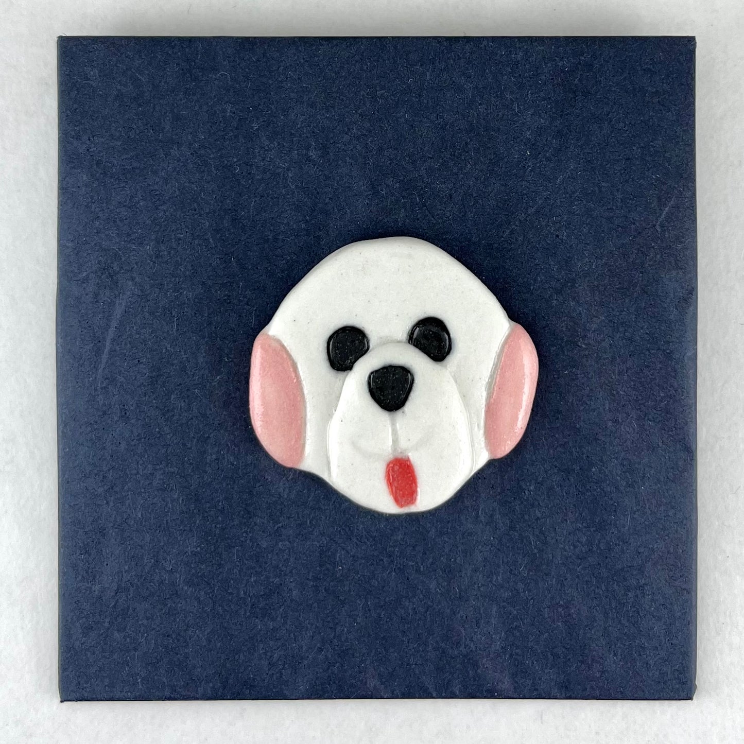 Porcelain brooch 022 - doggie
