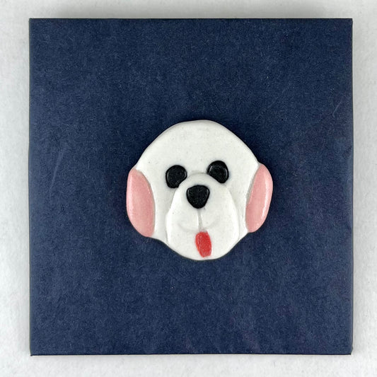 Porcelain brooch 022 - doggie