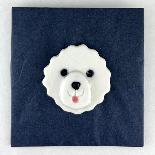 Porcelain brooch 020 - doggie