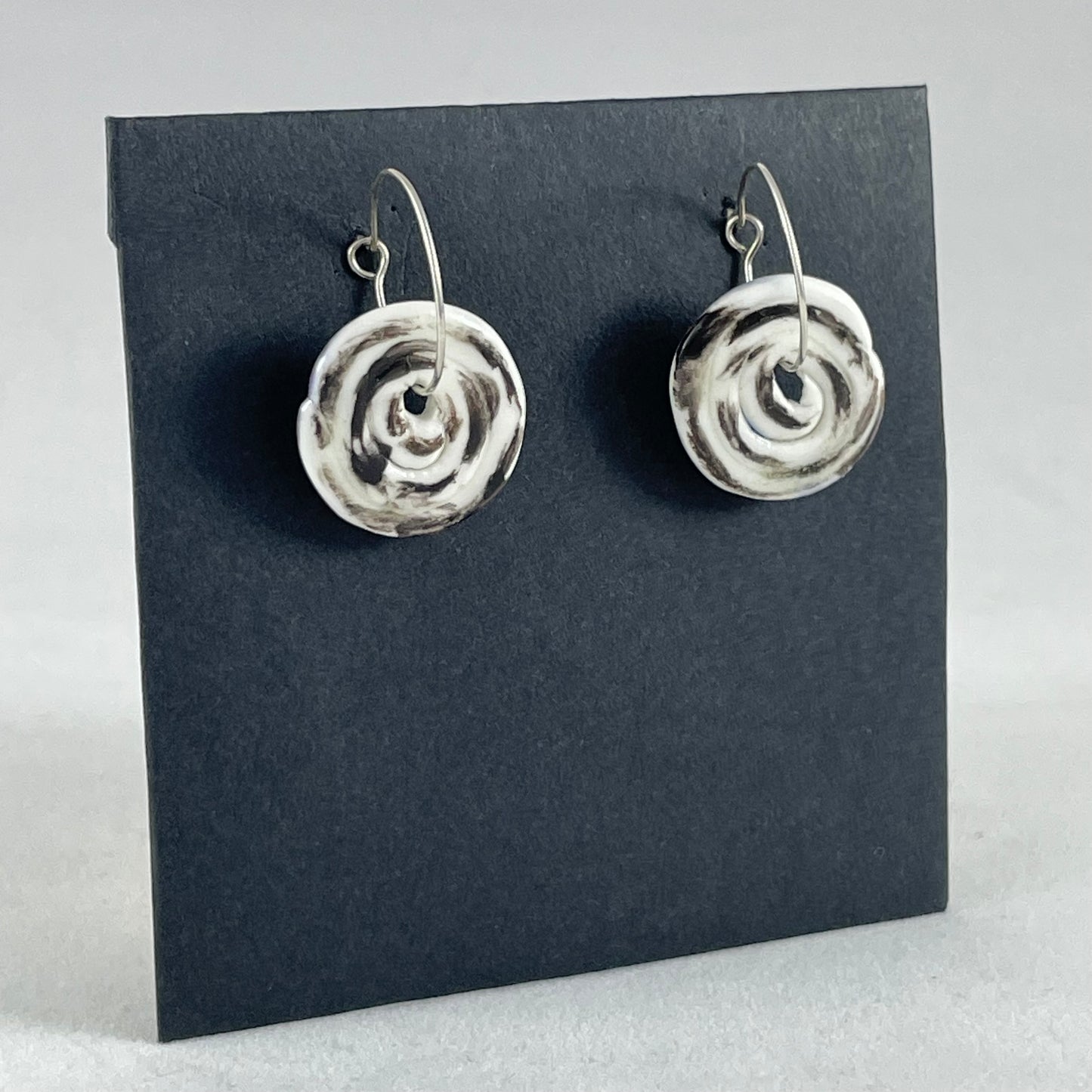 Porcelain hoop earrings - 012