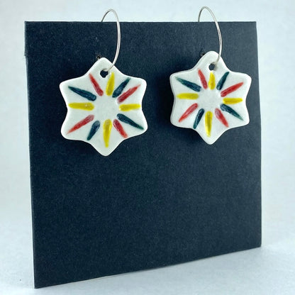 Porcelain hoop earrings 121