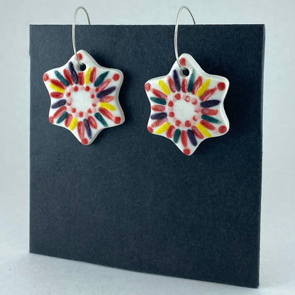 Porcelain hoop earrings 120