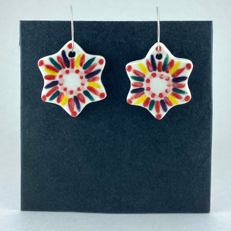 Porcelain hoop earrings 120