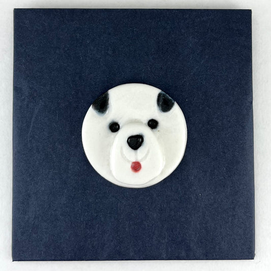 Porcelain brooch 024 - doggie