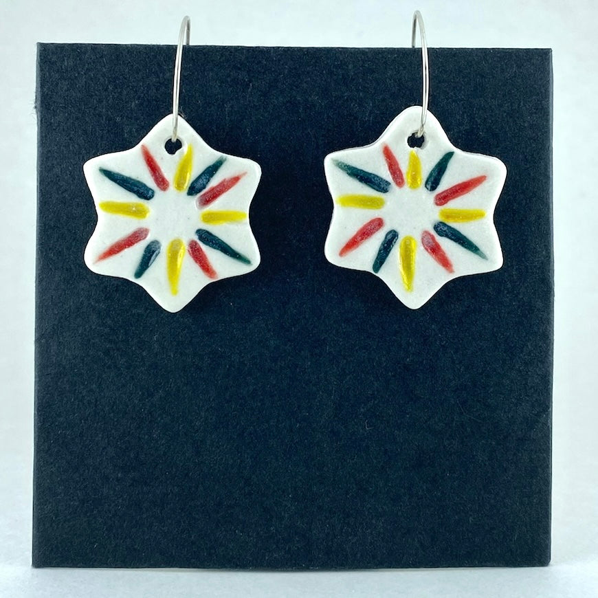 Porcelain hoop earrings 121