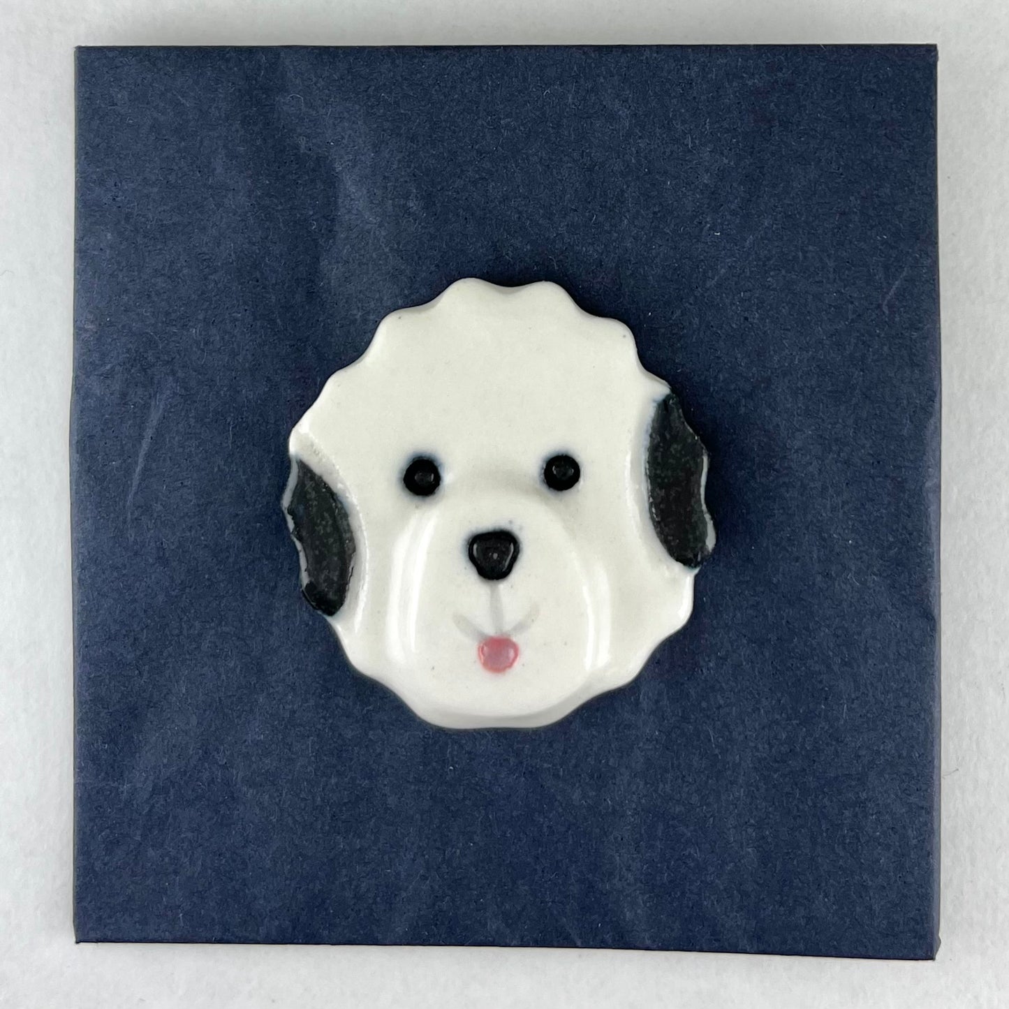 Porcelain brooch 023 - doggie