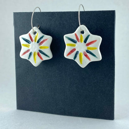 Porcelain hoop earrings 121