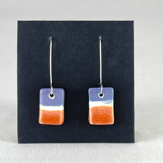 Porcelain earrings long 037