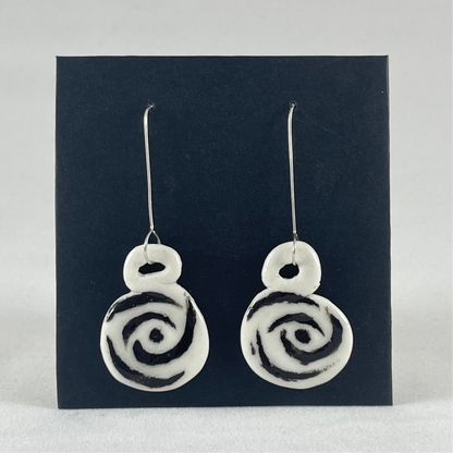 Porcelain earrings long 018
