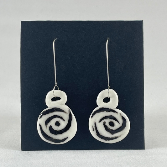 Porcelain earrings long 018