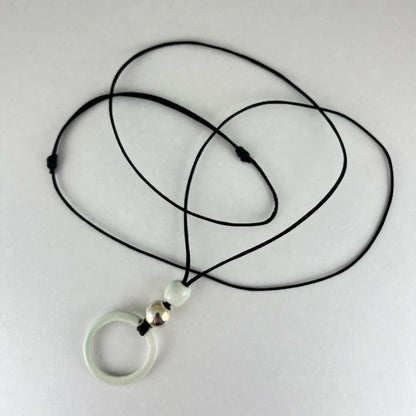 Porcelain necklace + upcycled silver 024