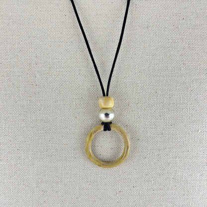 Porcelain necklace + upcycled silver 023