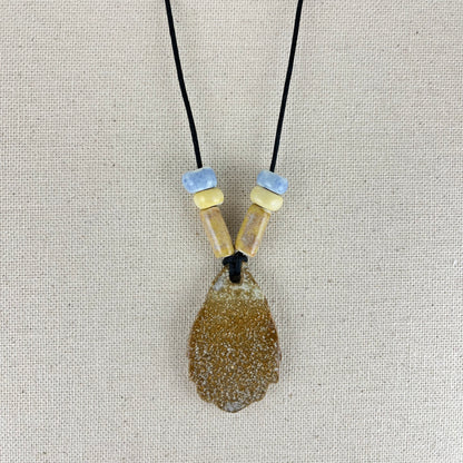 Porcelain + ceramic necklace 026